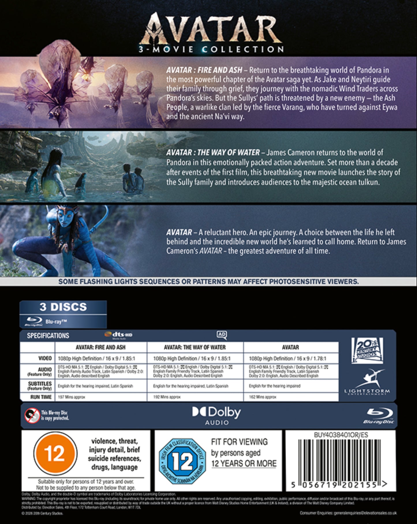 Avatar 3 Movie Collection Blu-ray