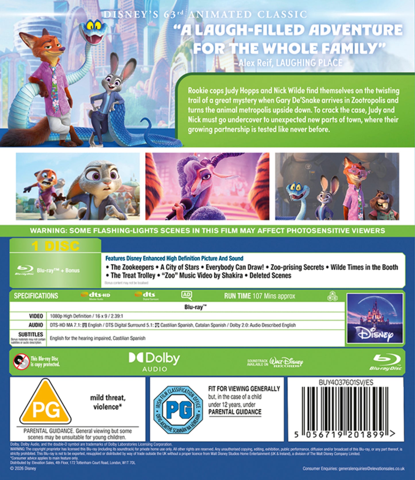 Disney's Zootropolis 2 Blu-Ray - PRE-ORDER 9-MARCH-26