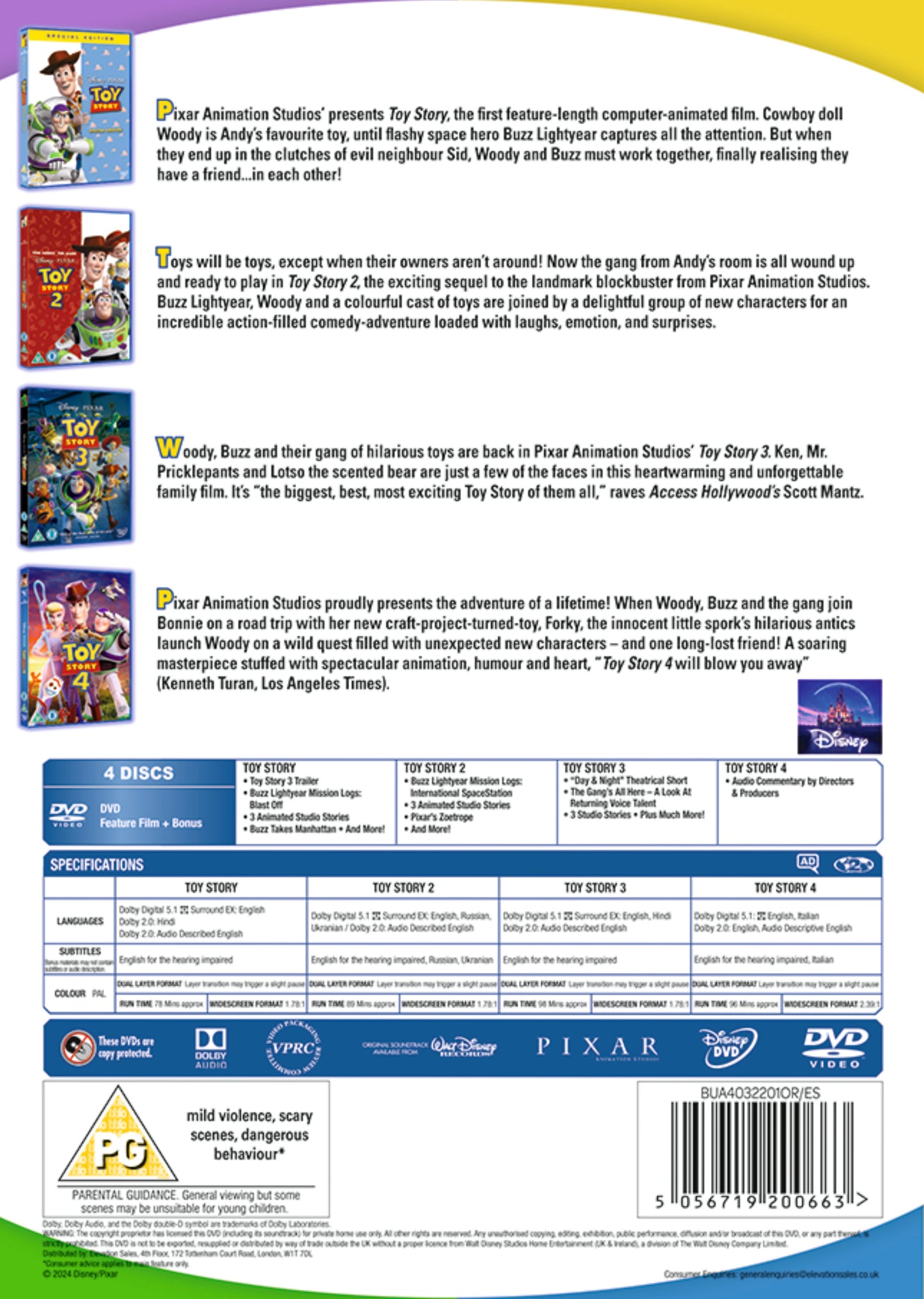 TOY STORY 1-4 DVD
