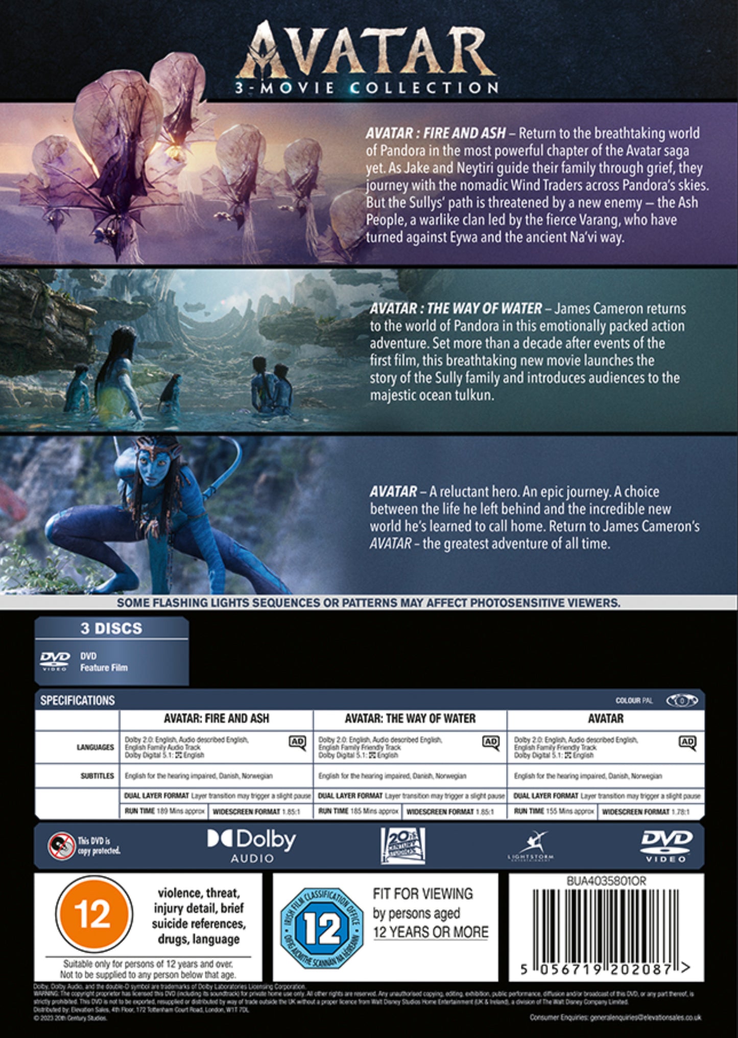 Avatar 3 Movie Collection DVD