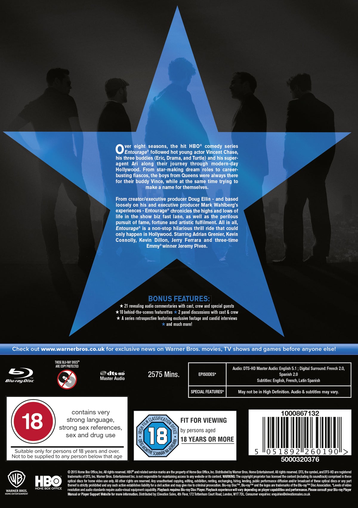ENTOURAGE COMPLETE SERIES COLLECTION BLU-RAY - PRE-ORDER-12-OCTOBER-2026