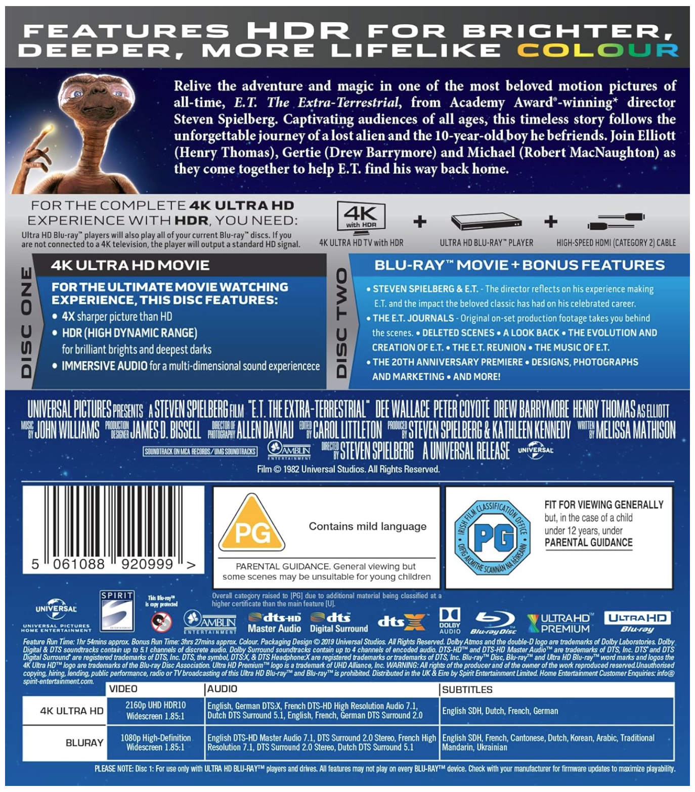 ET: The Extra Terrestrial 4K UHD & Blu-Ray