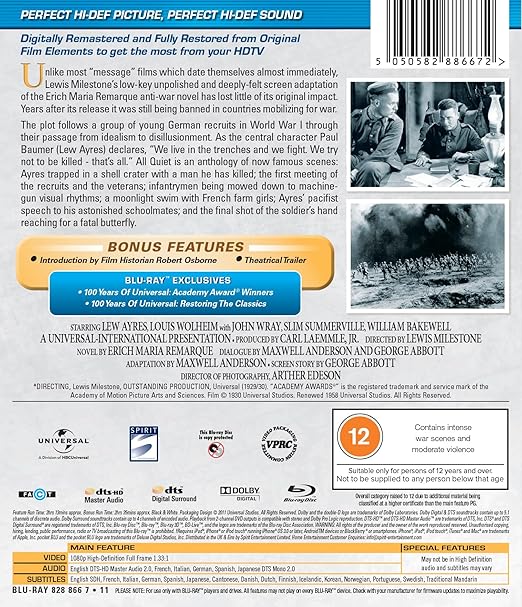 ALL QUIET ON THE WESTERN FRONT BD