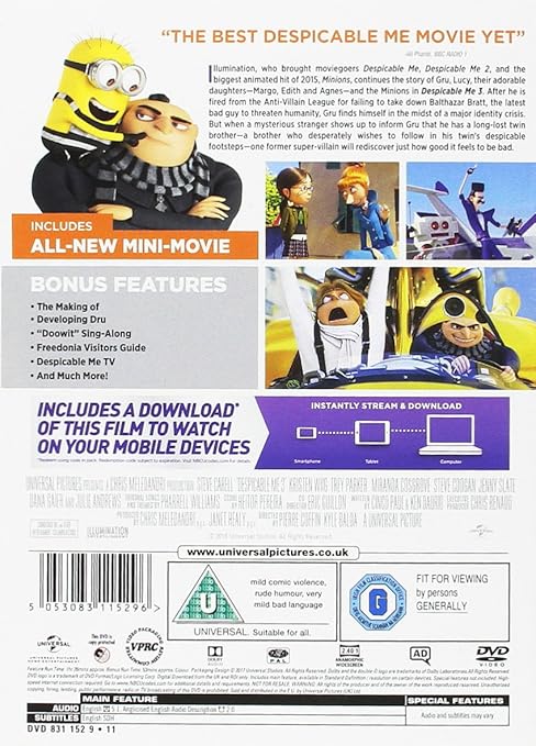 DESPICABLE ME 3 DVD