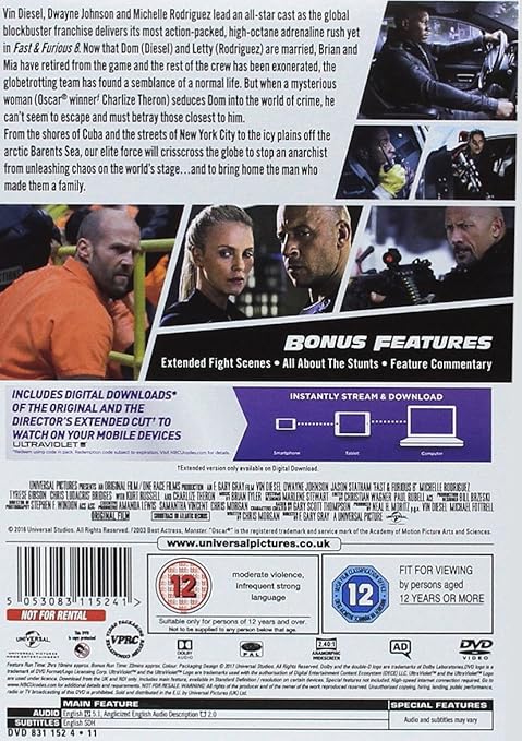 Fast and Furious 8` DVD