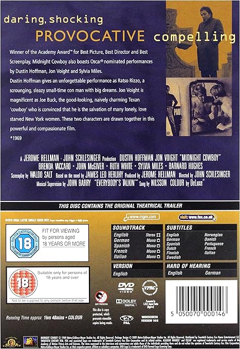 MIDNIGHT COWBOY - DVD