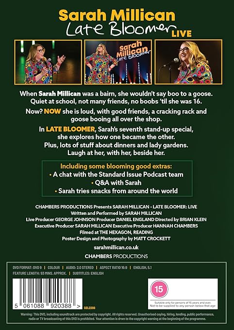 Sarah Millican: Late Bloomer-DVD - PRE-ORDER 15-December-2025