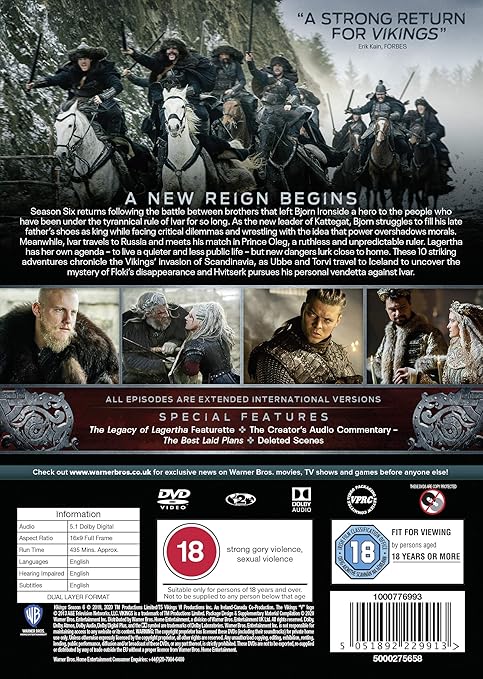 VIKINGS: SEASON 6 PART 1 - DVD