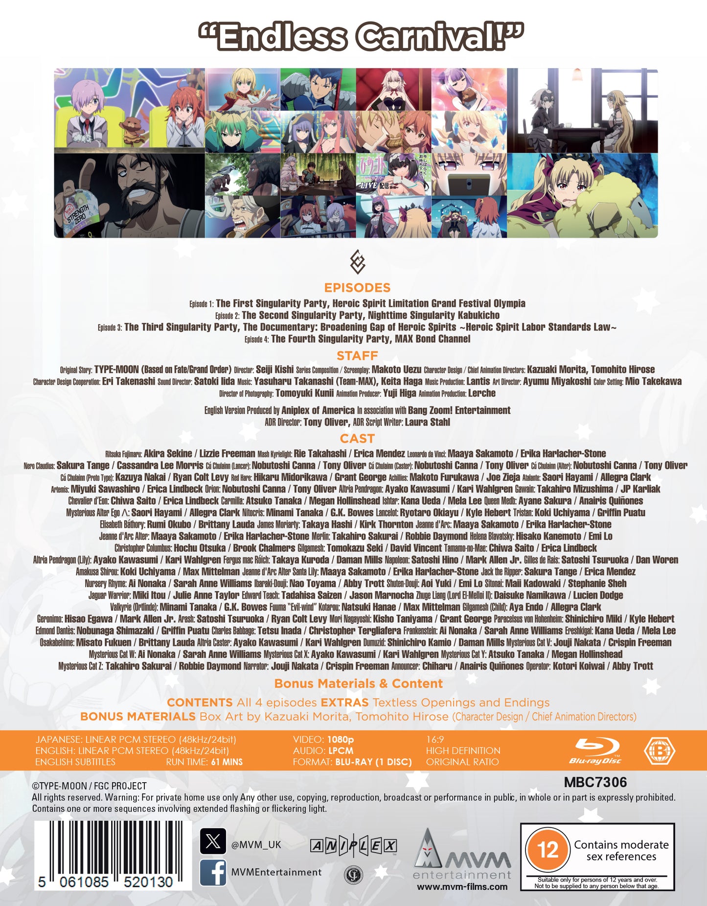 FATE GRAND CARNIVAL BD COLLECTORS EDITION