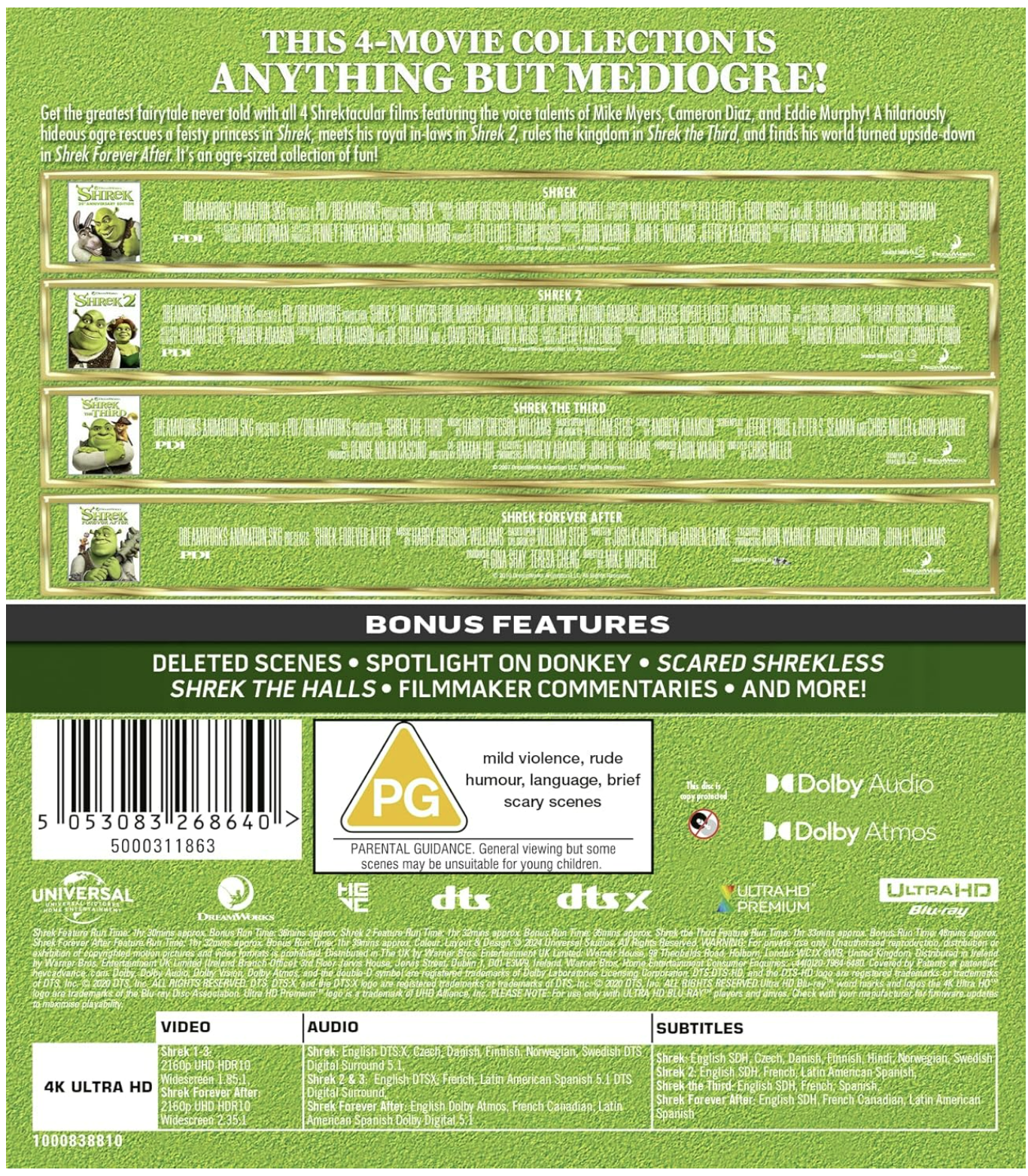 Shrek 1-4 - UHD