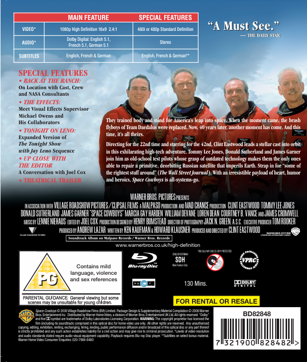SPACE COWBOYS - Blu-ray - Pre-order 29-Jun-2026