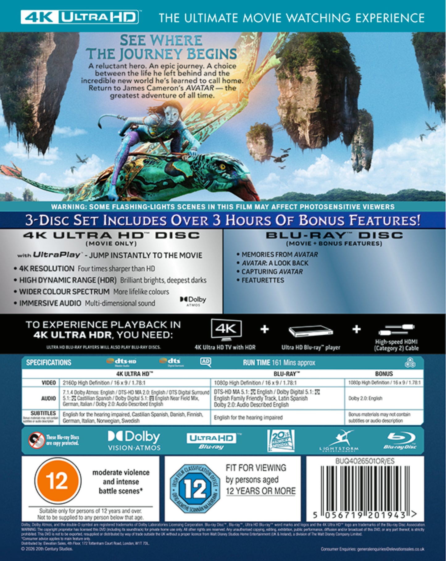 Avatar 2009 (Dolby Vision Update) UHD/BLU-RAY