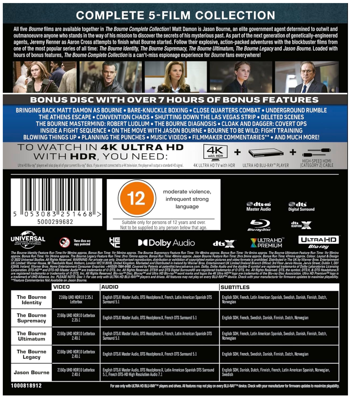 The Bourne Collection - 4K UHD
