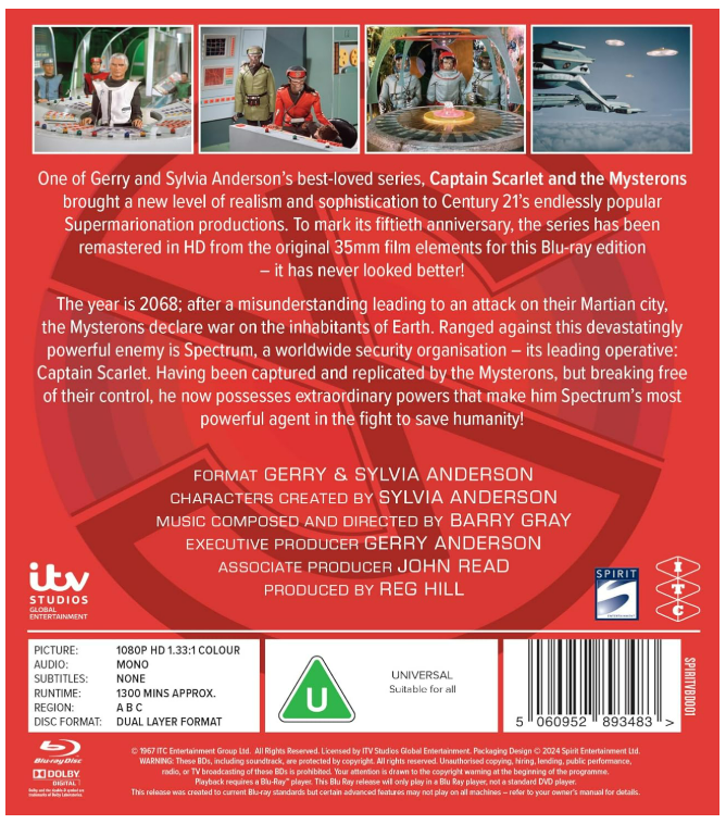 Captain Scarlet and the Mysterons: The Complete Series - Blu-ray