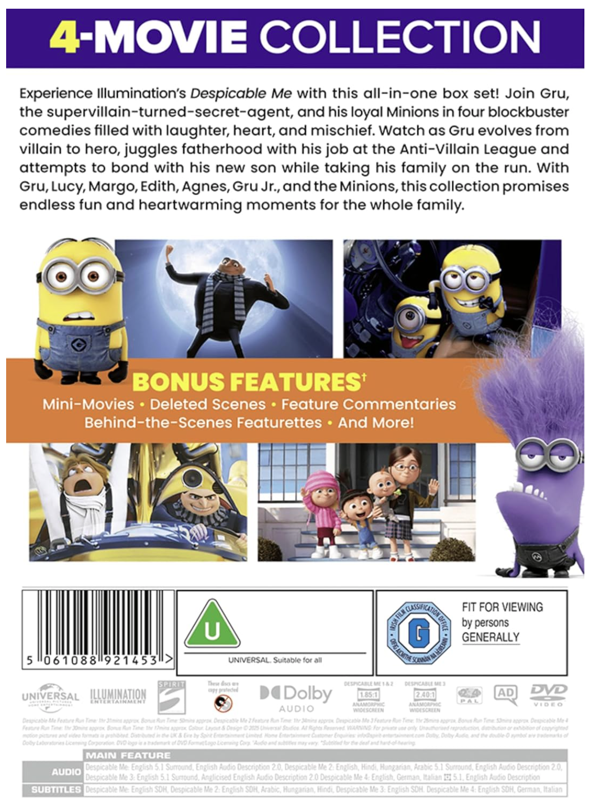 Despicable Me 1-4 - DVD - PRE-ORDER 06 October 2025
