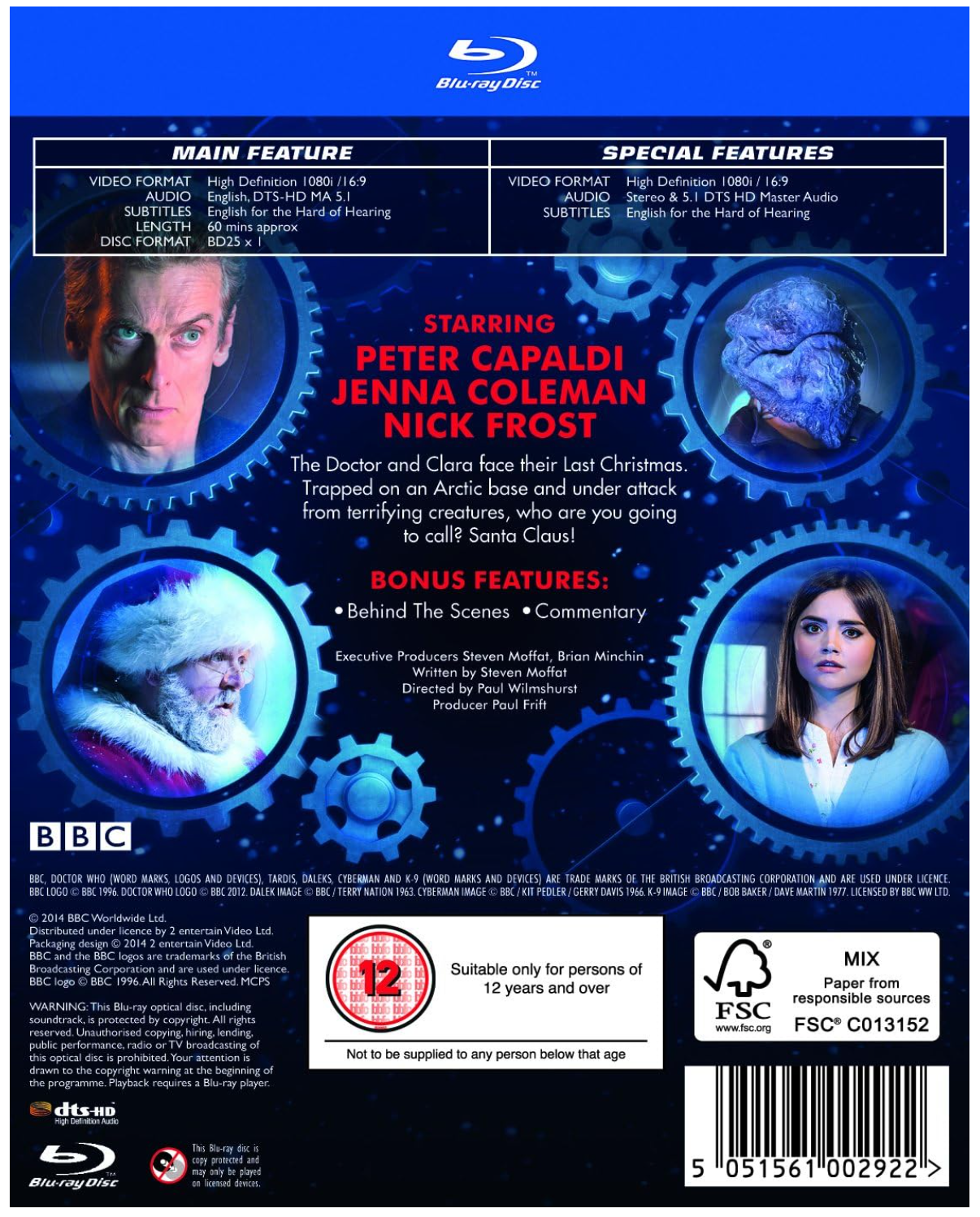 DOCTOR WHO: LAST CHRISTMAS BLU-RAY