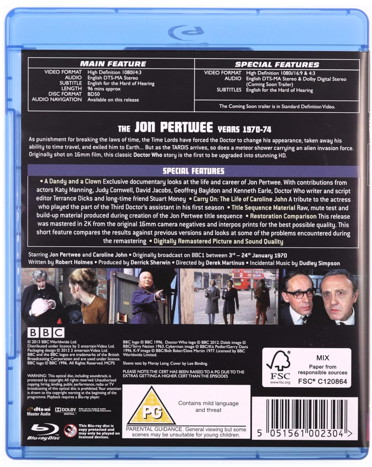 DOCTOR WHO: SPEARHEAD FROM SPACE BLU-RAY