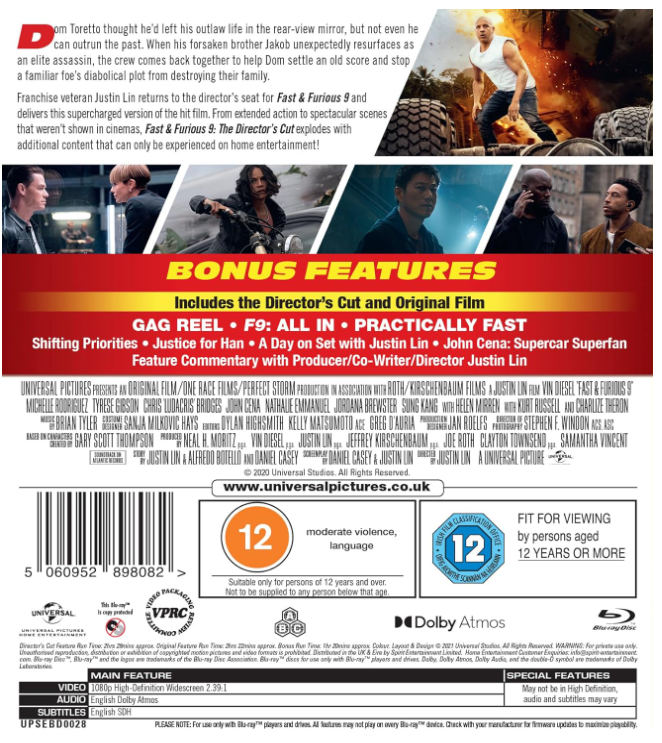 Fast & Furious 9 - Blu-ray