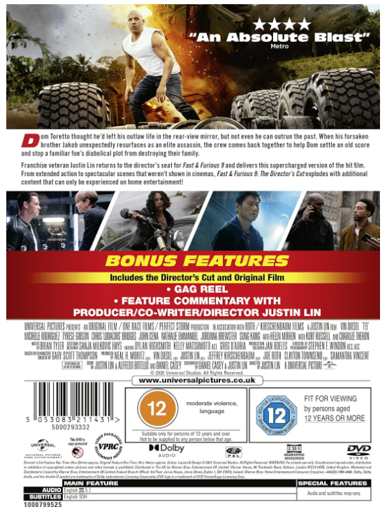 Fast & Furious 9 - DVD