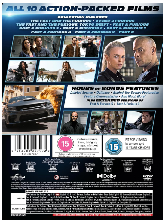 Fast & Furious 1-10 - DVD