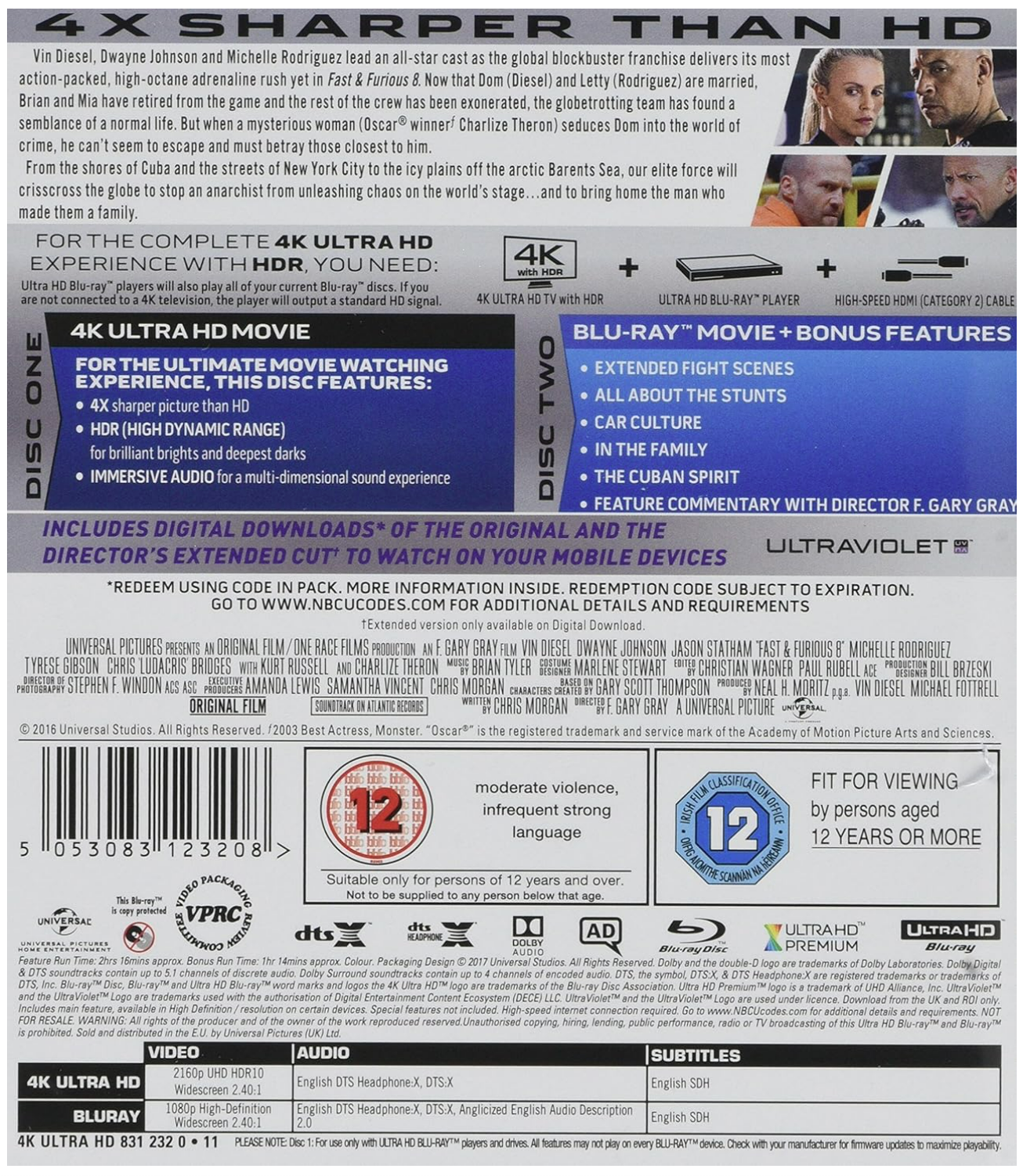 Fast and Furious 8 (4K Ultra-HD)