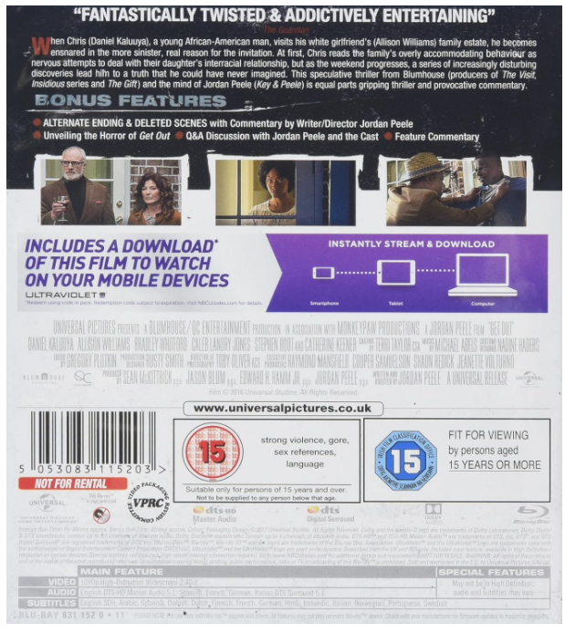 Get Out - Blu-ray