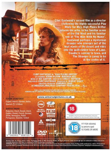 High Plains Drifter - DVD