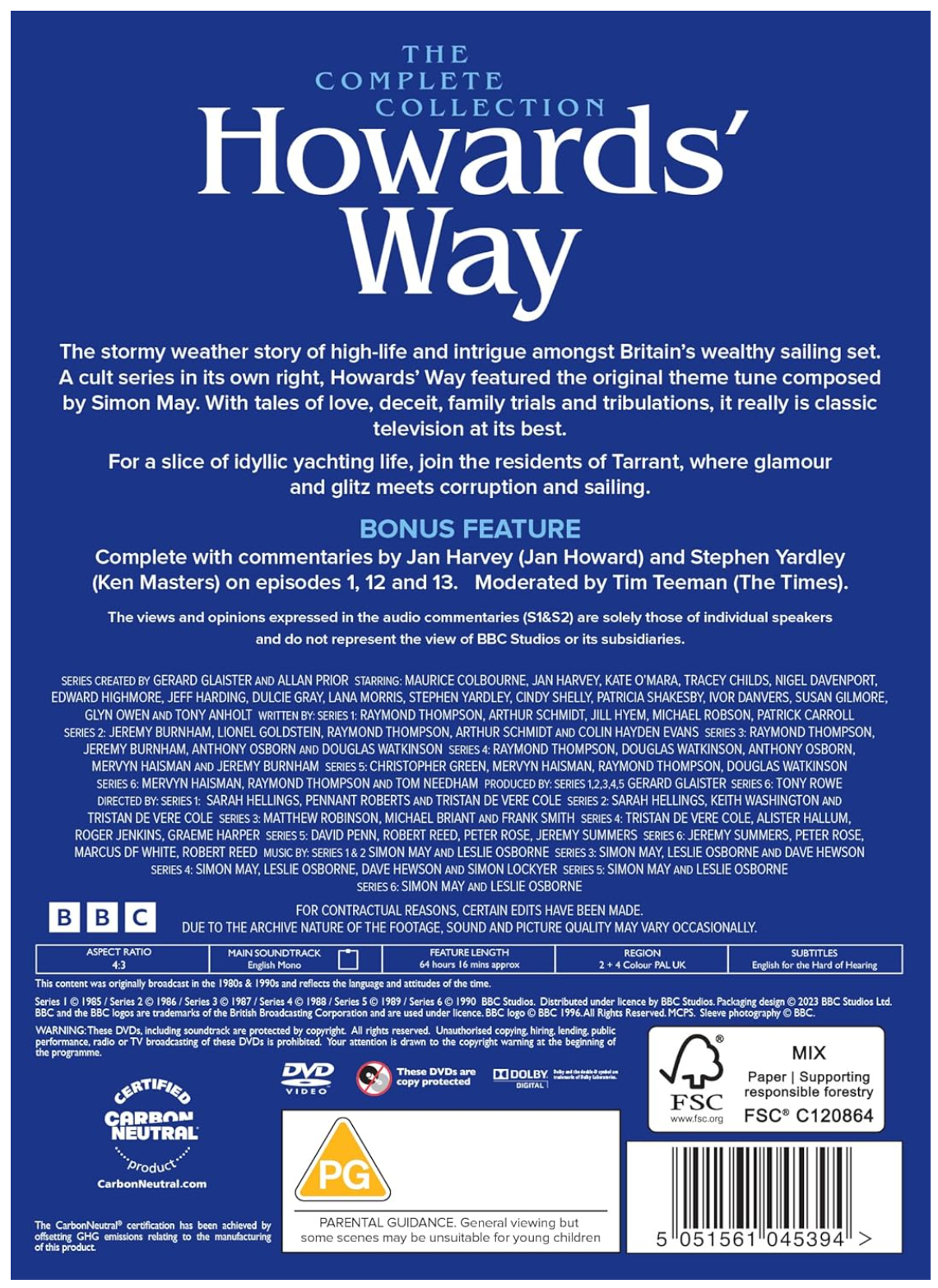 HOWARD'S WAY: THE COMPLETE COLLECTION - DVD