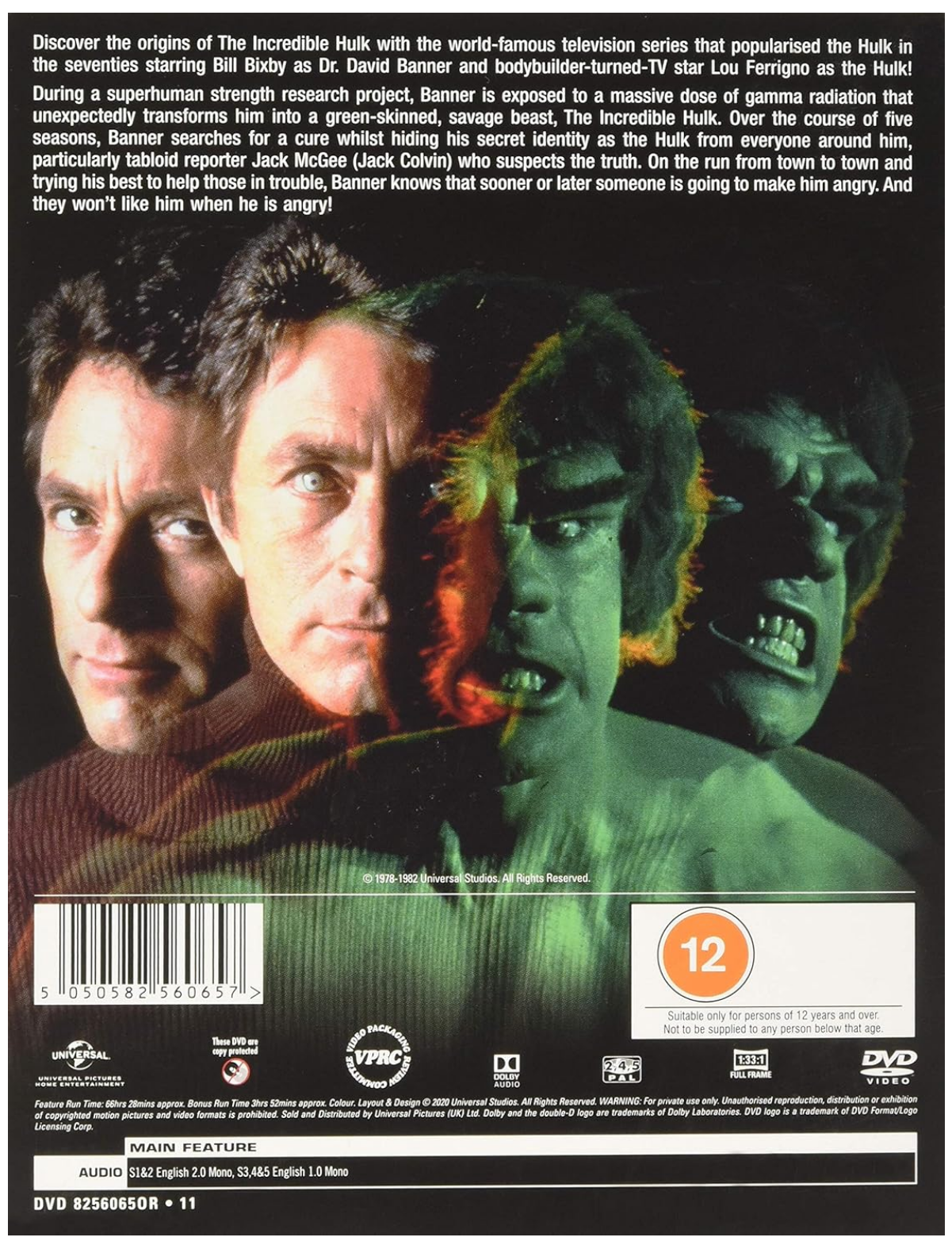 The Incredible Hulk: The Complete Seasons 1-5 - DVD