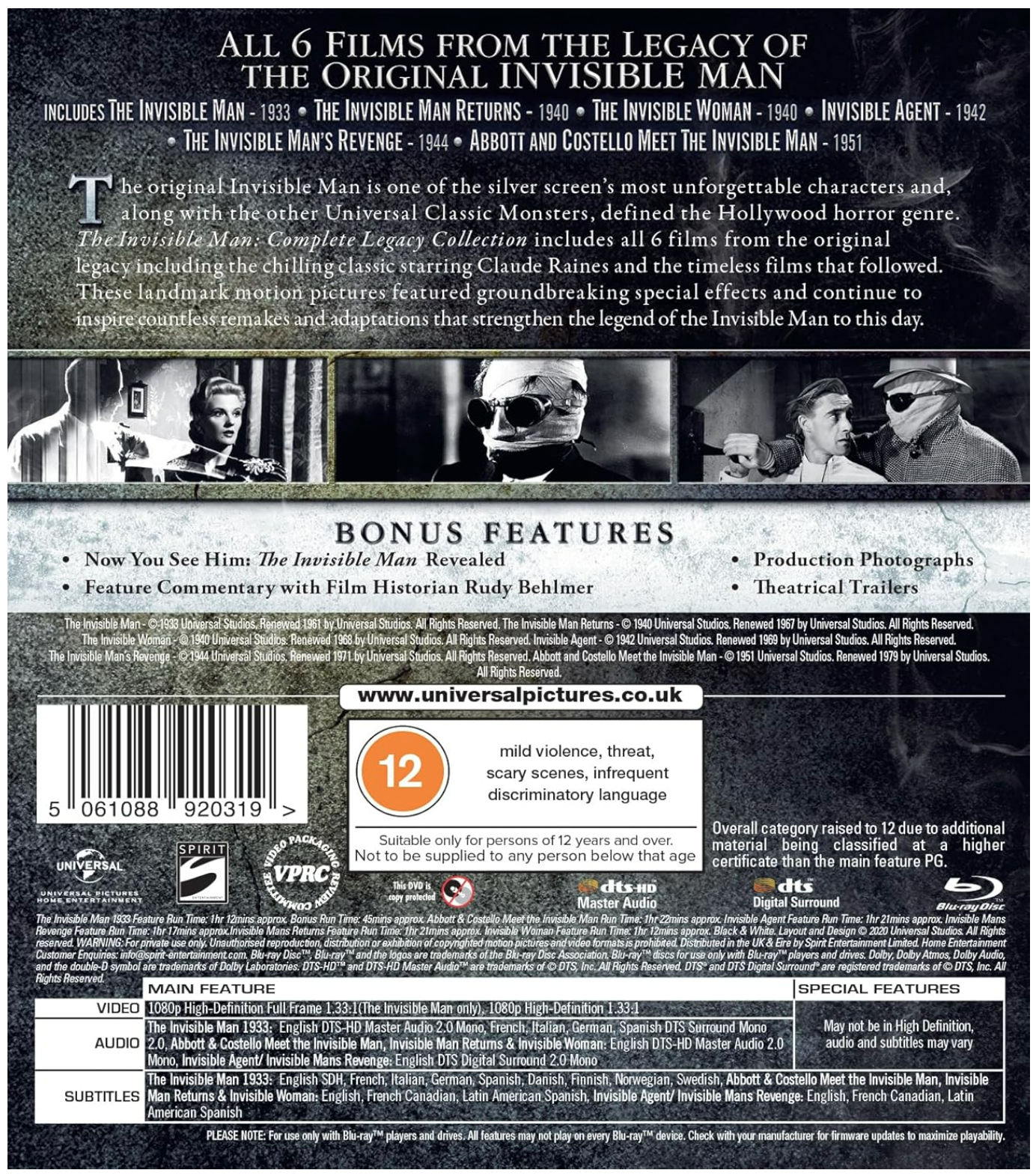 Invisible Man: Complete Legacy Collection - Blu-Ray
