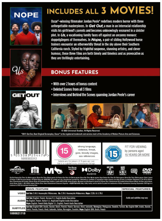 Jordan Peele 3-Movie Collection - DVD