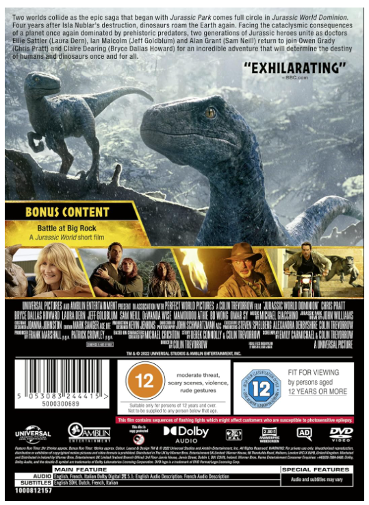 Jurassic World Dominion - DVD
