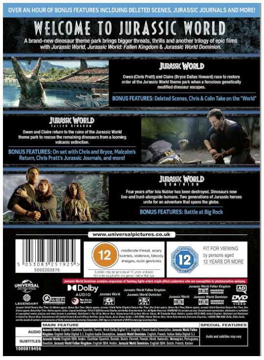 Jurassic World Trilogy - DVD