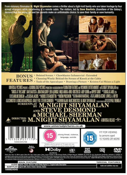 Knock at The Cabin - DVD