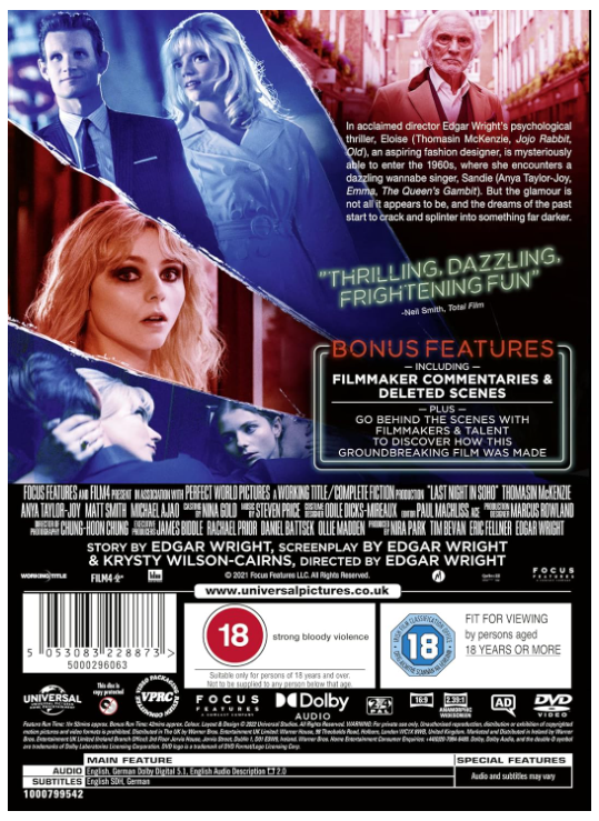 Last Night In Soho - DVD