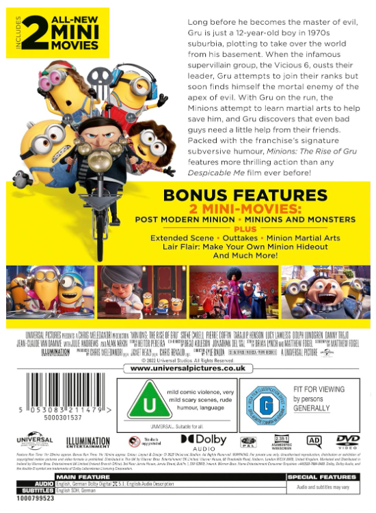 Minions: The Rise of Gru - DVD