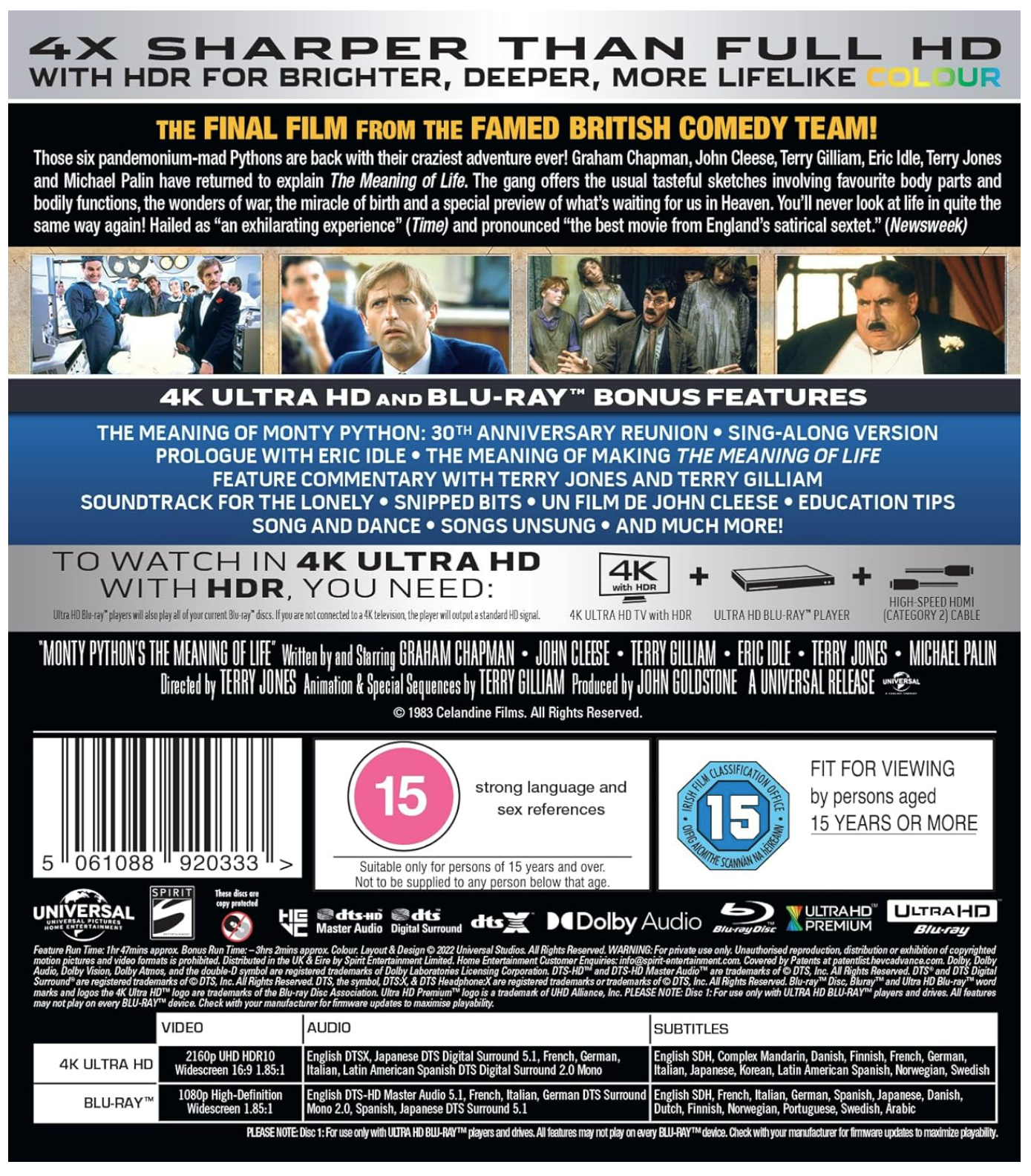 Monty Python's The Meaning of Life - 4K UHD