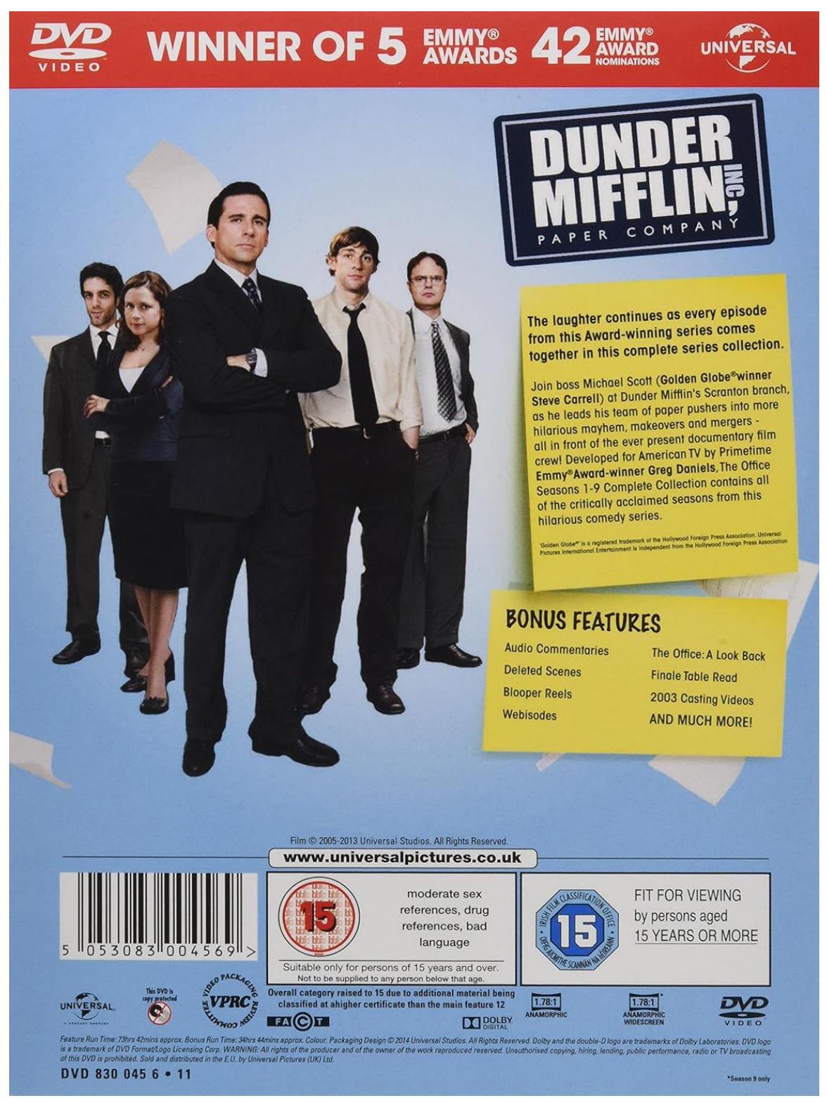 The Office (US) - Season 1-9 Complete - DVD