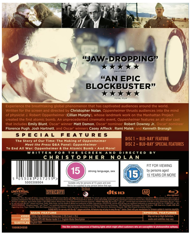 Oppenheimer - Blu-ray