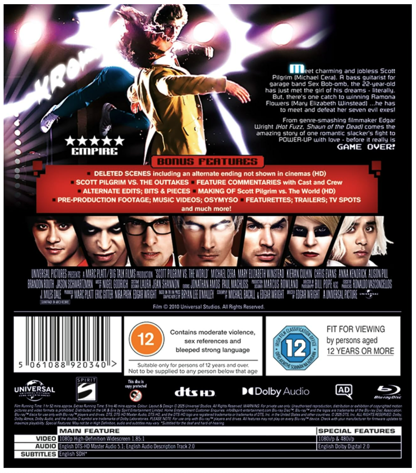 Scott Pilgrim vs. the World Blu-Ray - Blu-ray