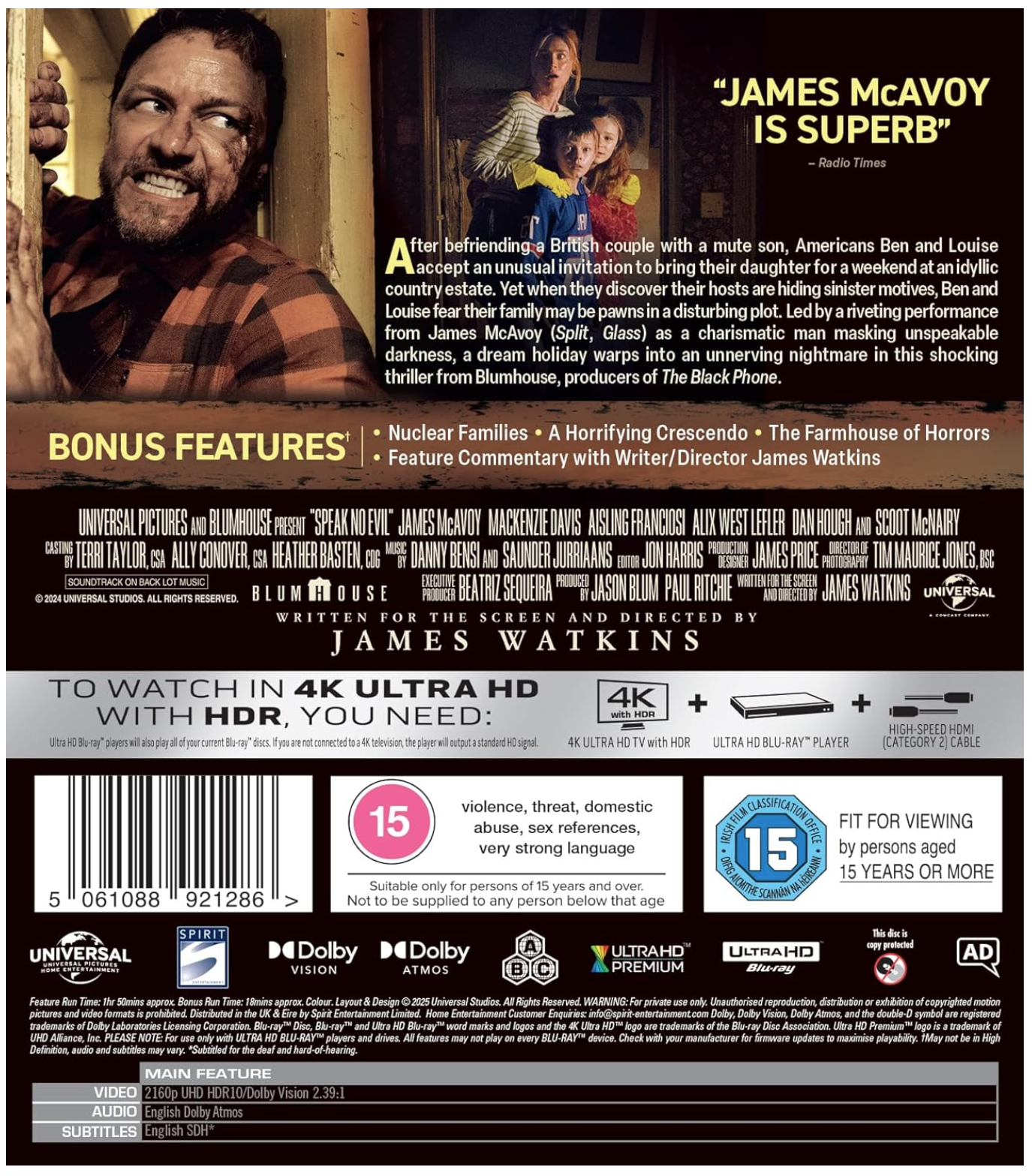 Speak No Evil 4K UHD - PRE-ORDER 20 October 2025