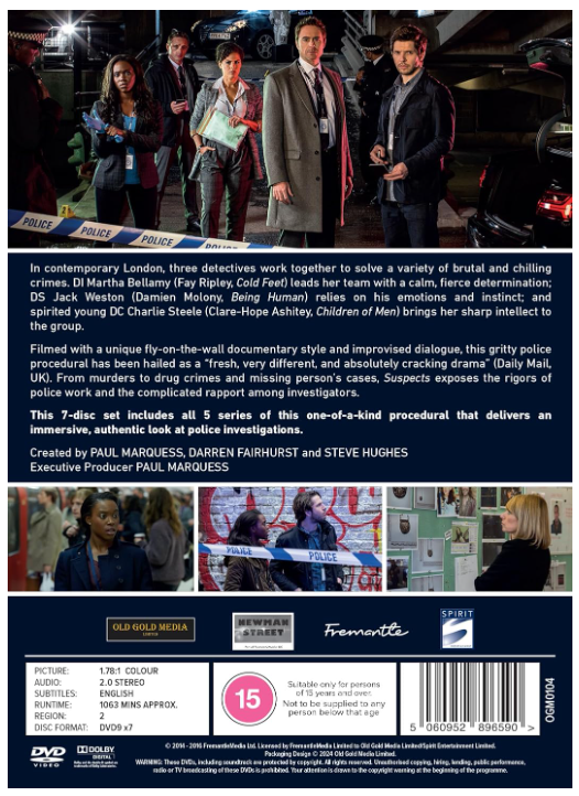Suspects: Complete Series 1-5 - DVD
