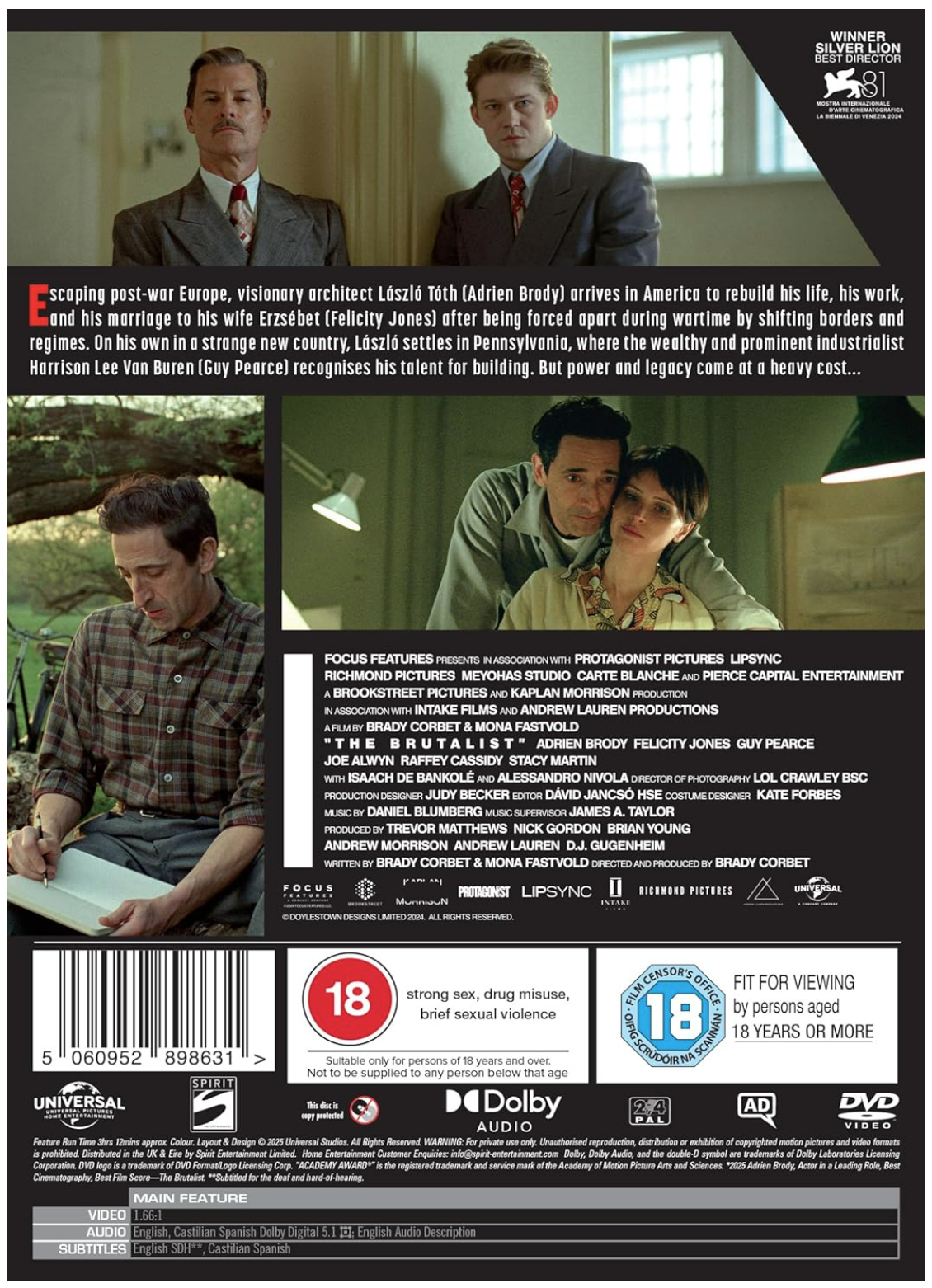 The Brutalist - DVD