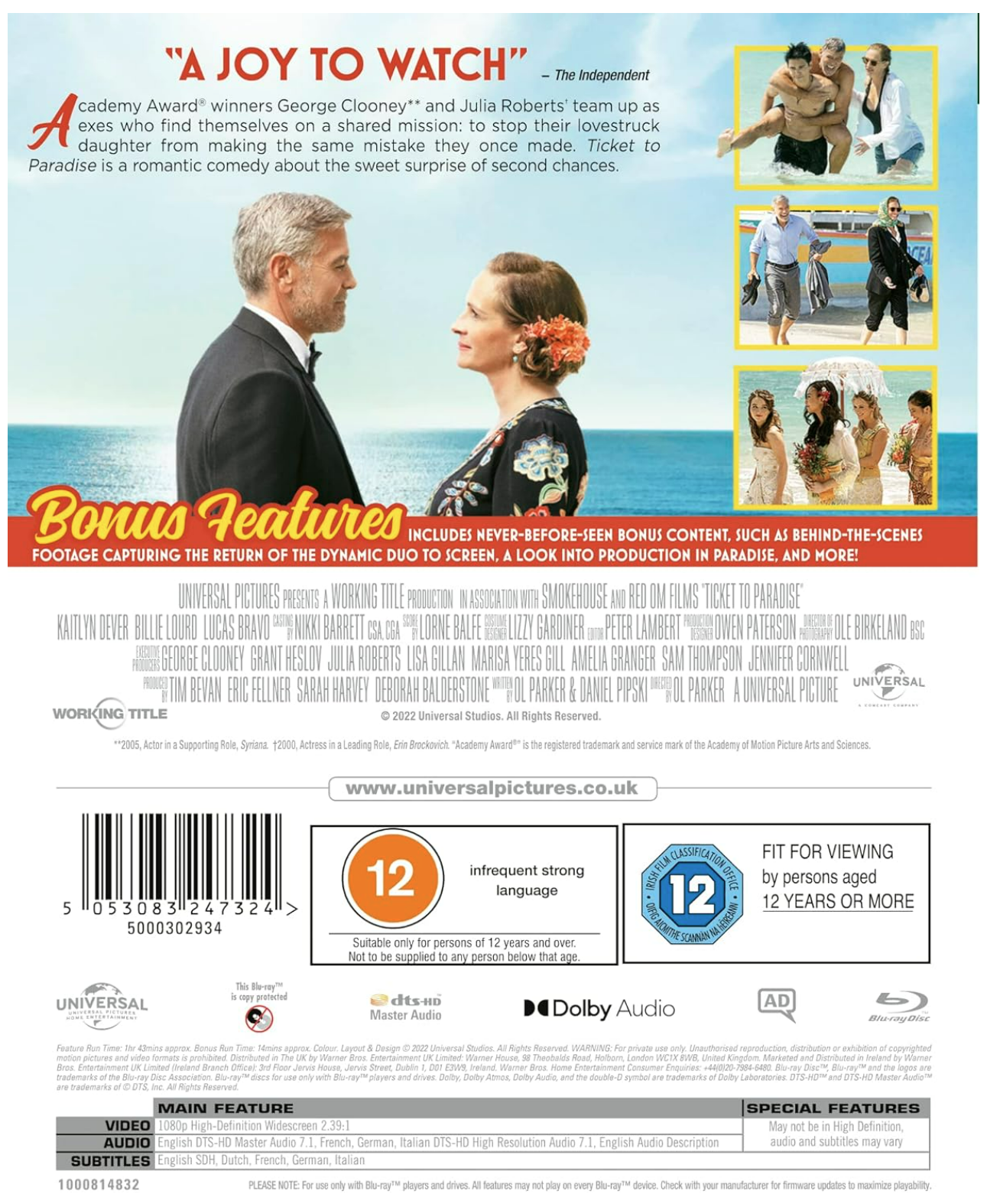 Ticket to Paradise - Blu-ray