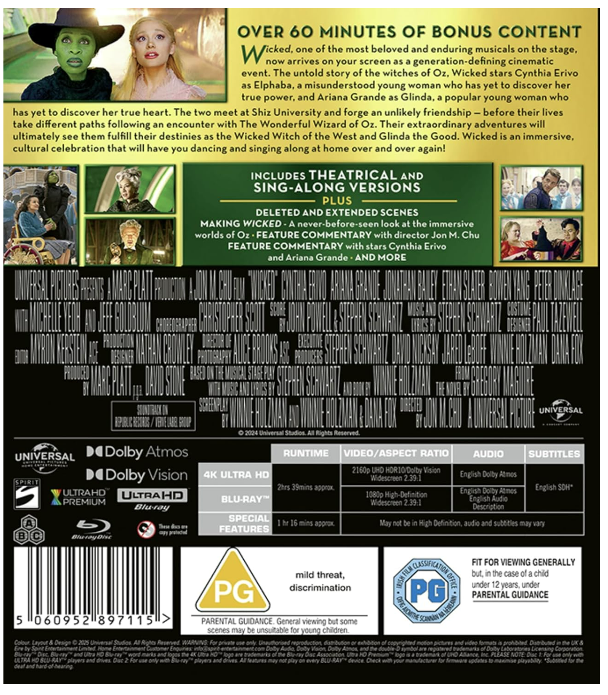 Wicked 4K UHD & Blu-Ray