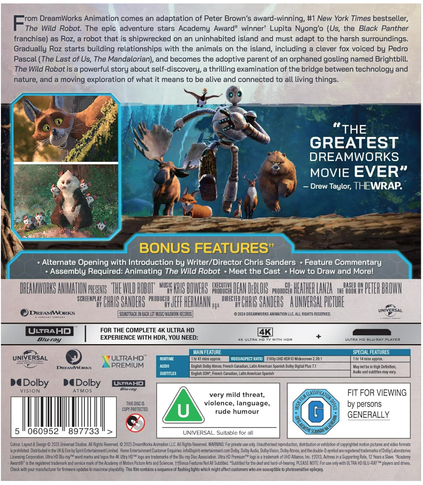 The Wild Robot 4K UHD