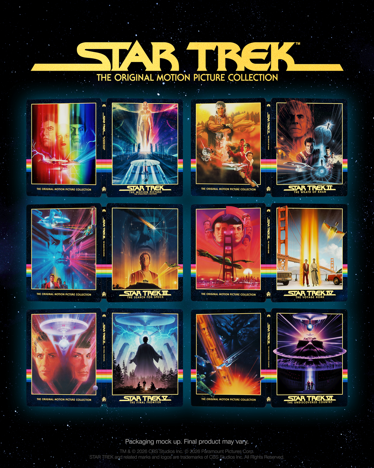 Star Trek: The Original Motion Picture Collection Library Case (1-6) - PRE-ORDER-TBC