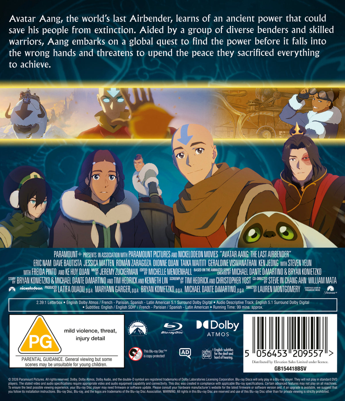 Avatar AANG: The Last Airbender Blu-ray - PRE-ORDER- 2-NOVEMBER-2026