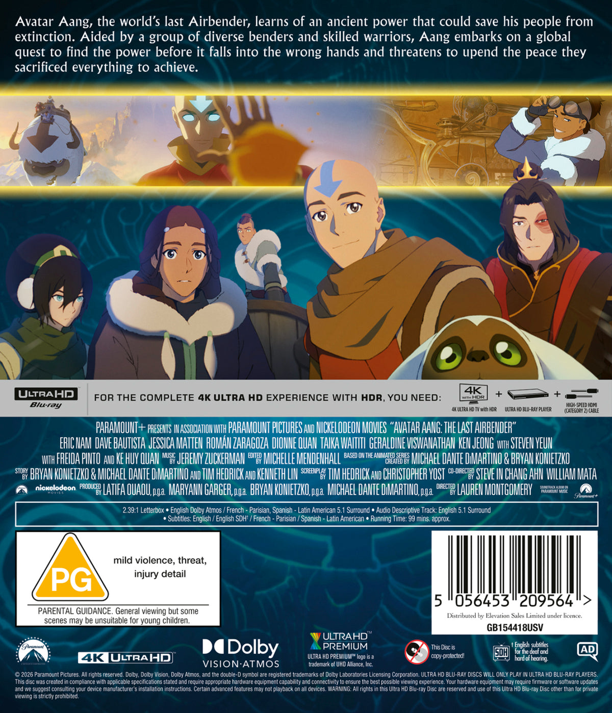 Avatar AANG: The Last Airbender UHD - PRE-ORDER- 2-NOVEMBER-2026