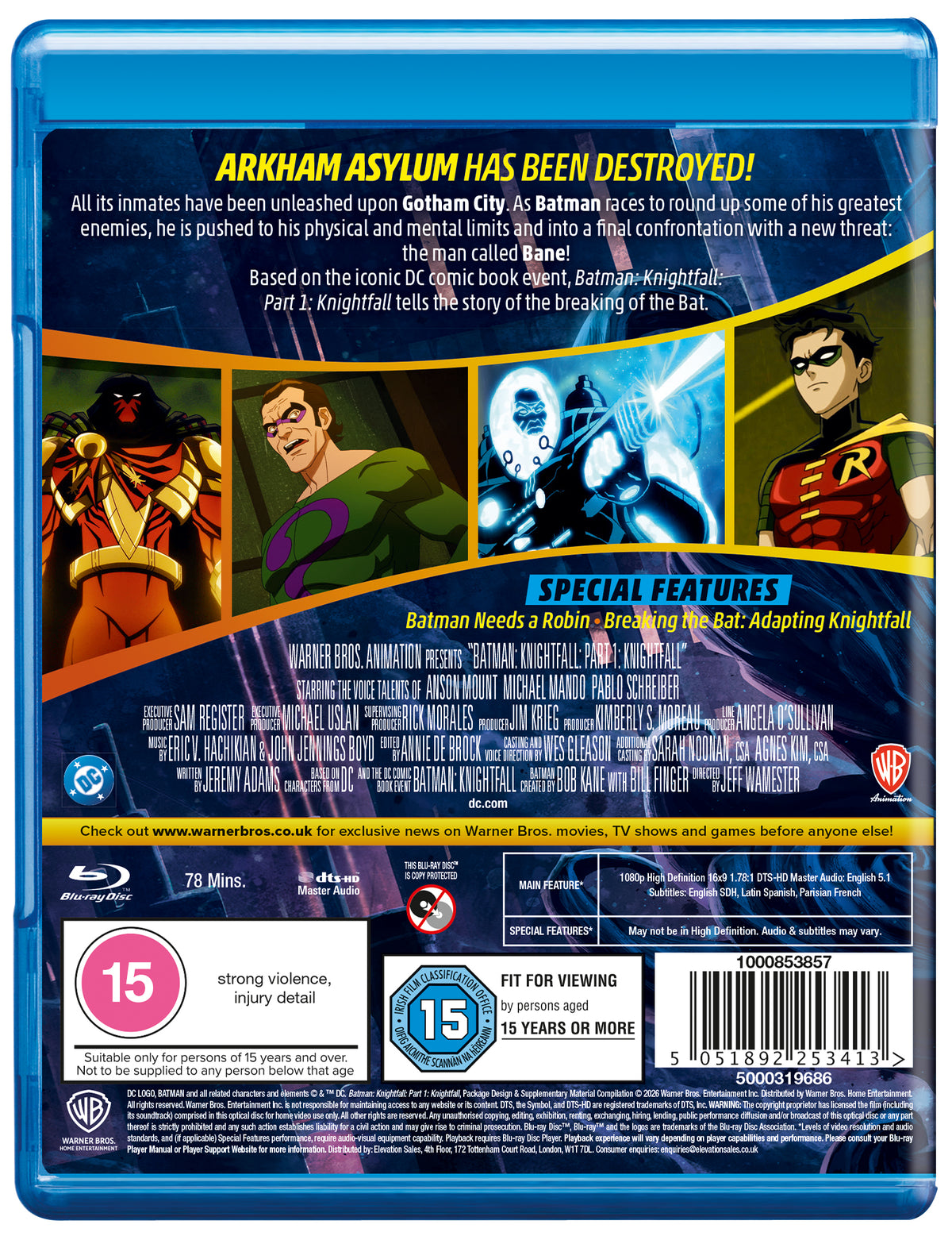 BATMAN: KNIGHTFALL PT 1 [BLU-RAY]